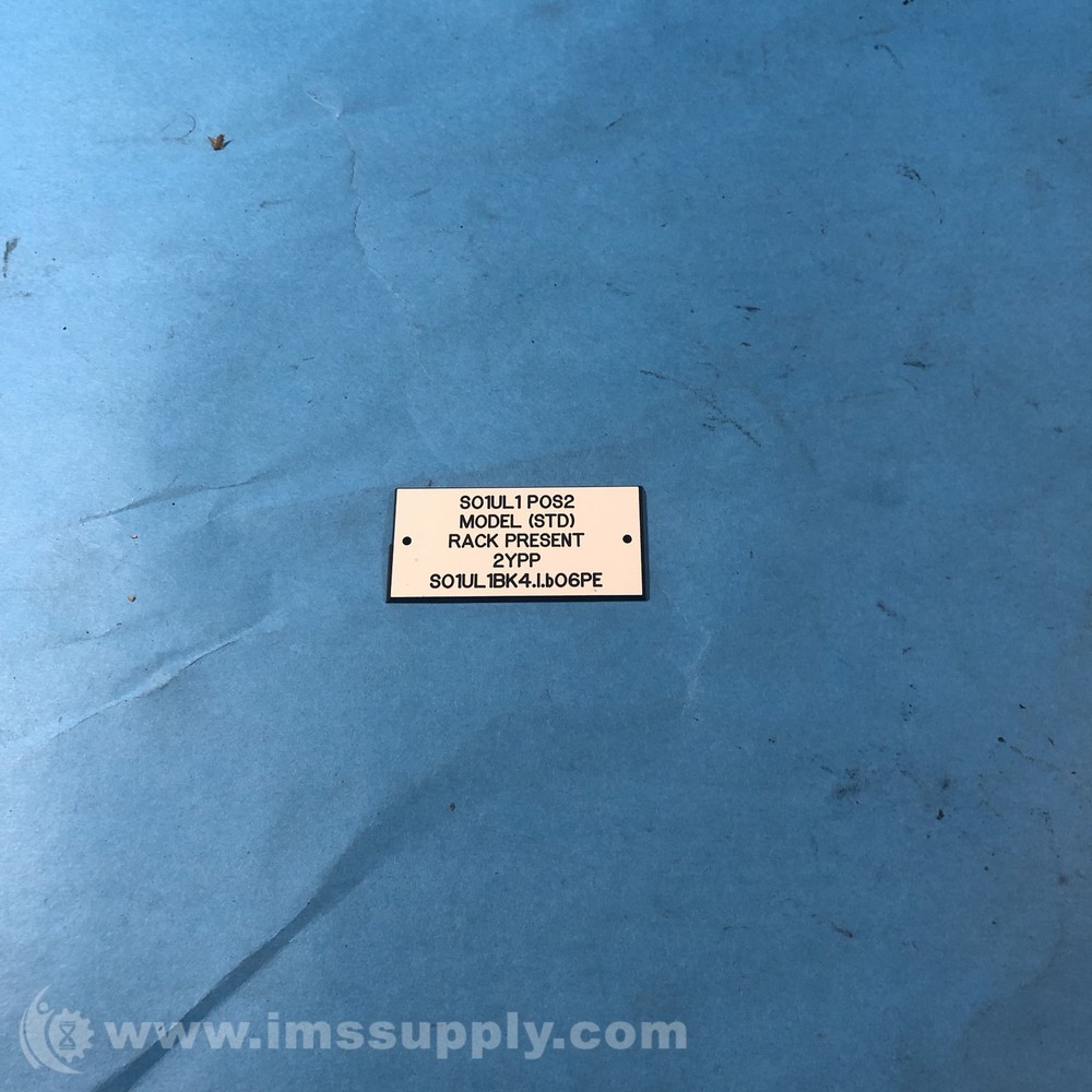 SO1UL1 POS2 2YPP Plastic Legend Plate FNIP