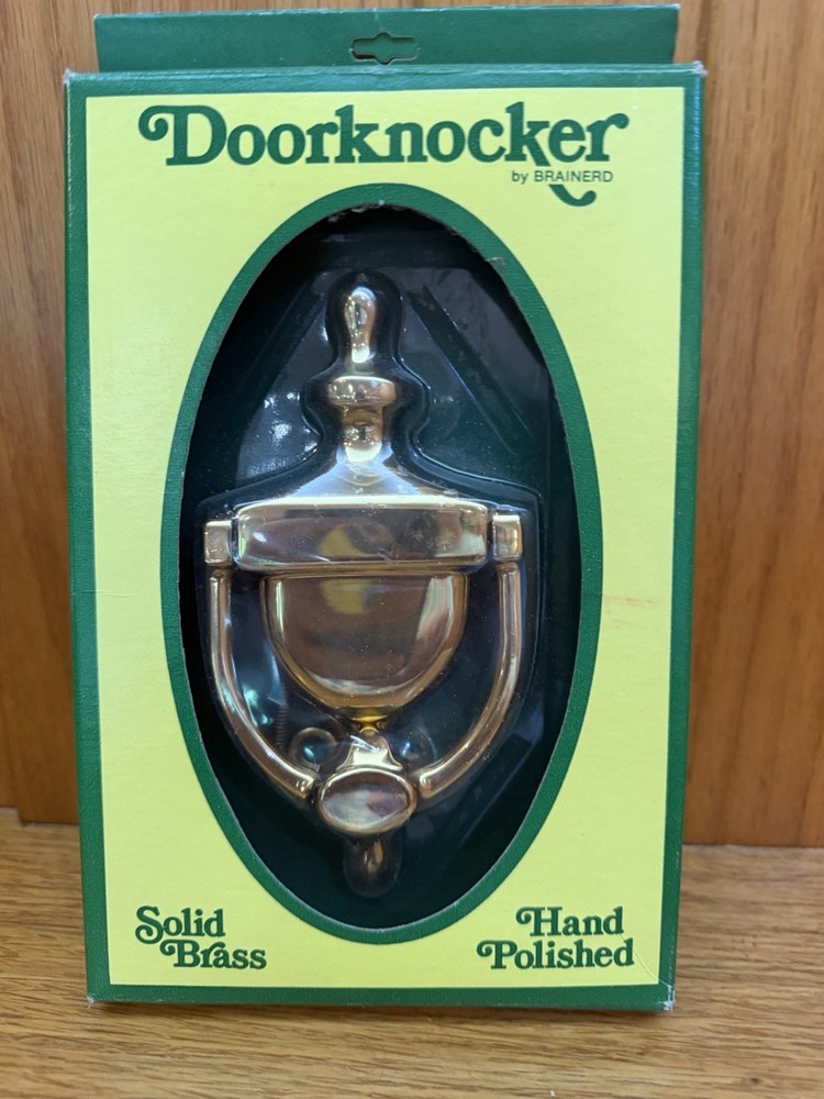 Vintage Solid Brass Door Knocker New Sealed