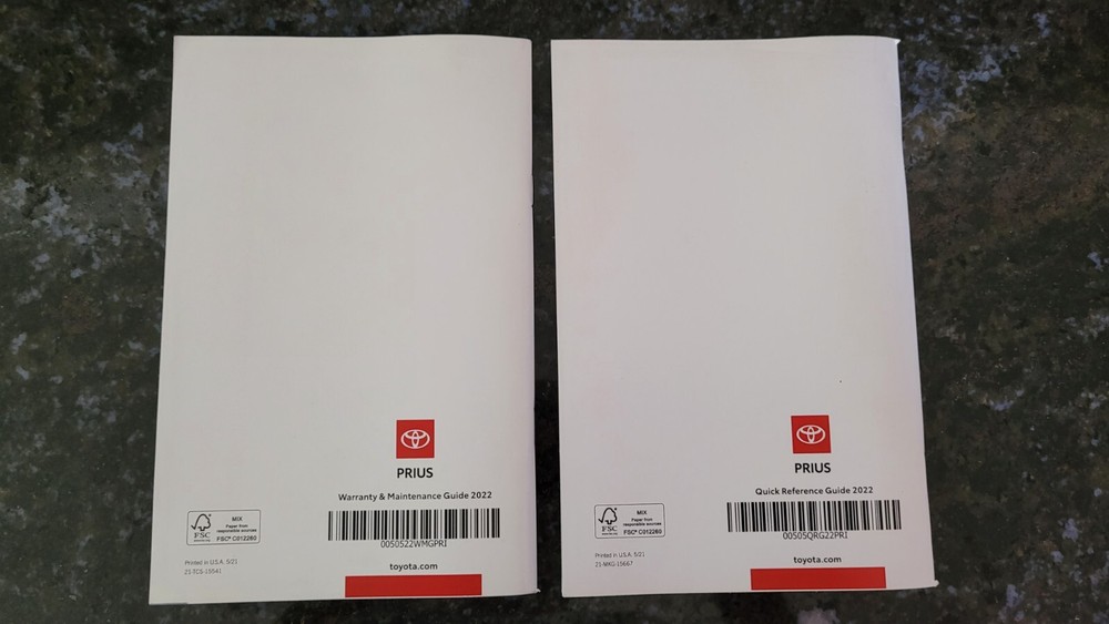 2022 Prius Multimedia Owner’s Manual, Warranty & Maint. Guide, & Quick Reference