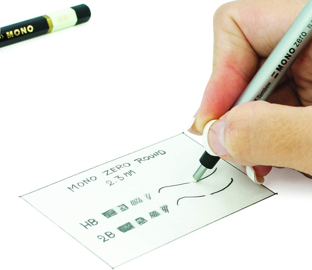 Tombow EH-KUR04 Mono Zero Eraser Round-type Silver Eraser rubber