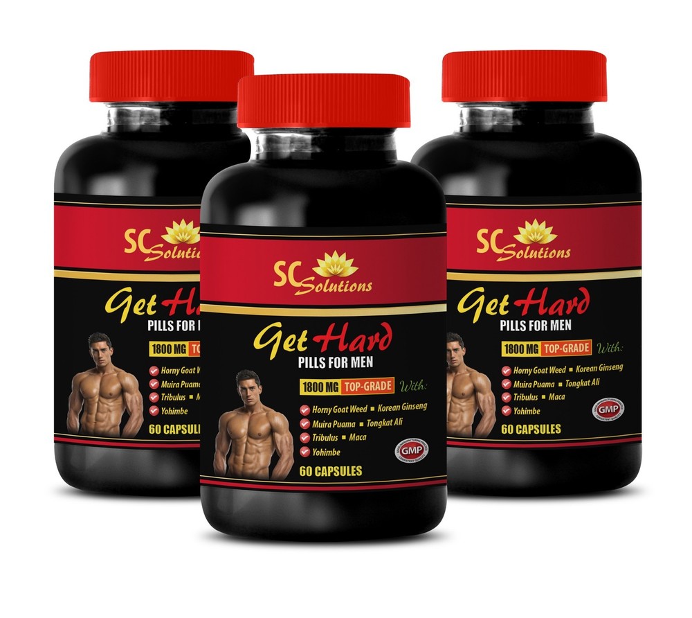 GET HARD PILLS 3B - Libido booster diet - tribulus terrestris extract - maca