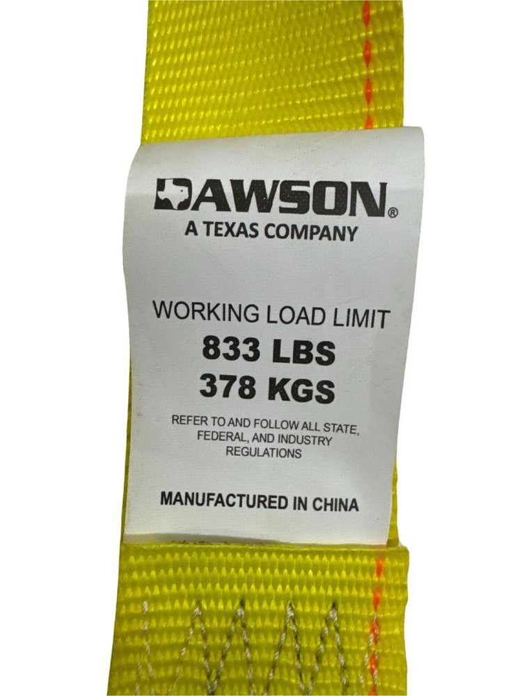 2"x12' Yellow E-Track Cam Buckle Strap (2 Pack)