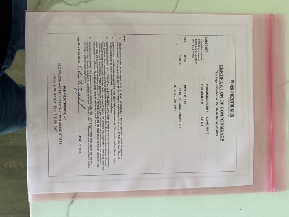 Crystal Instruments CoCo-80X Bumper Test Kit