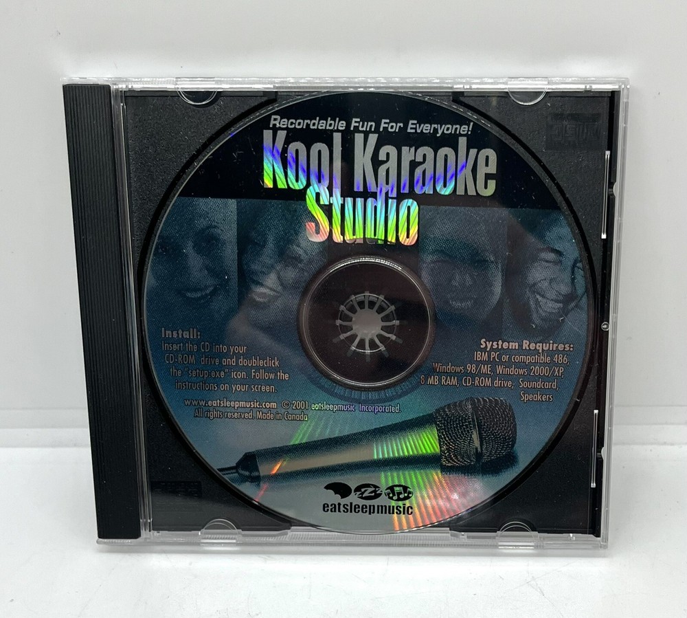 Kool Karaoke Studio Recordable Fun CD-ROM With Microphone