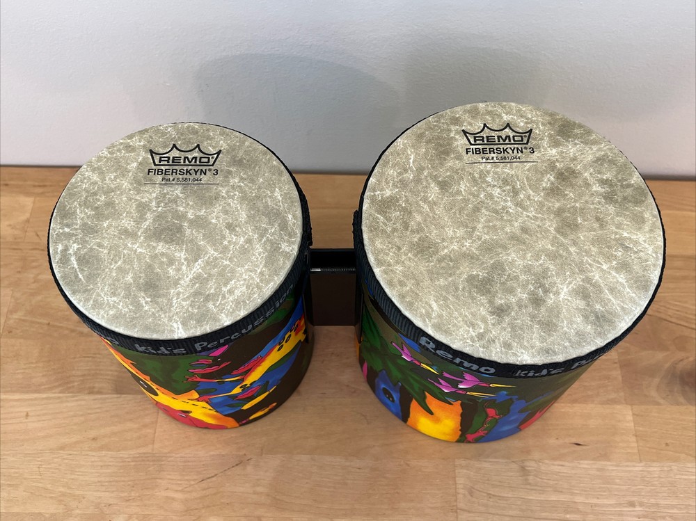 Remo Kid's Percussion Rain Forest Bongos - EUC