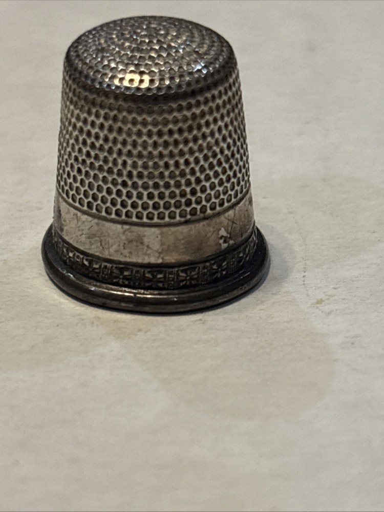 Vintage Simons Bros Sterling Silver Sewing Thimble, size 10