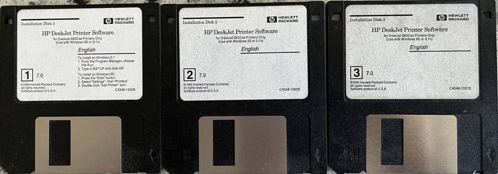 HP DeskJet Printer Software - for DeskJet 660Cse Printers - Windows95 or 3.1X