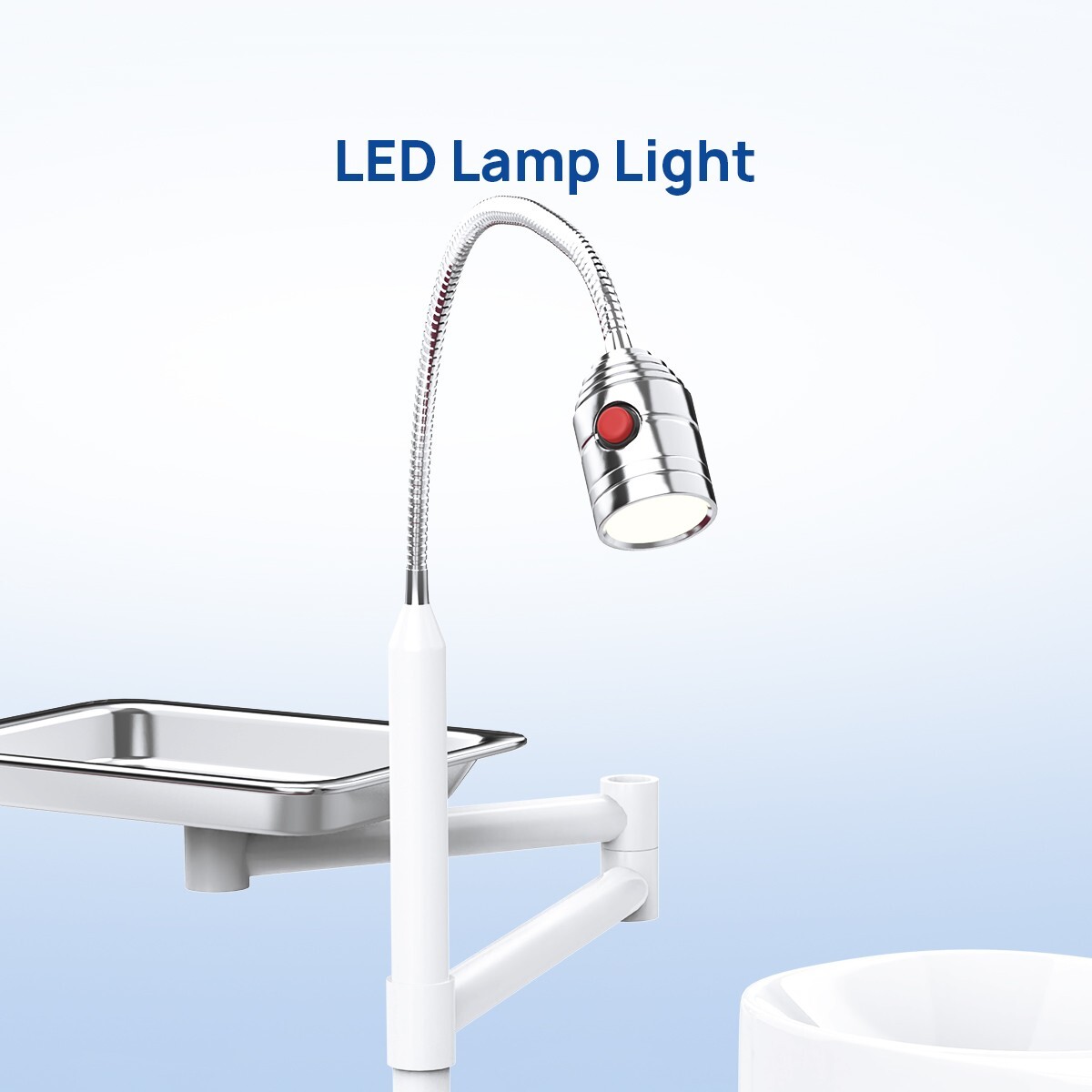 Portable Dental Folding Chair+Turbine Unit LED light Tray Water supply system