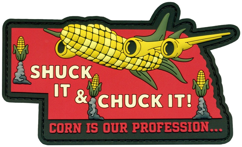 USAF 1st AIRBORNE COMMAND CONTROL SQUADRON SHUCK IT and CHUCK IT PATCH