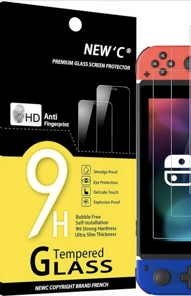 NEW'C 2 Pack Designed for Nintendo Switch Screen Protector Tempered Glass