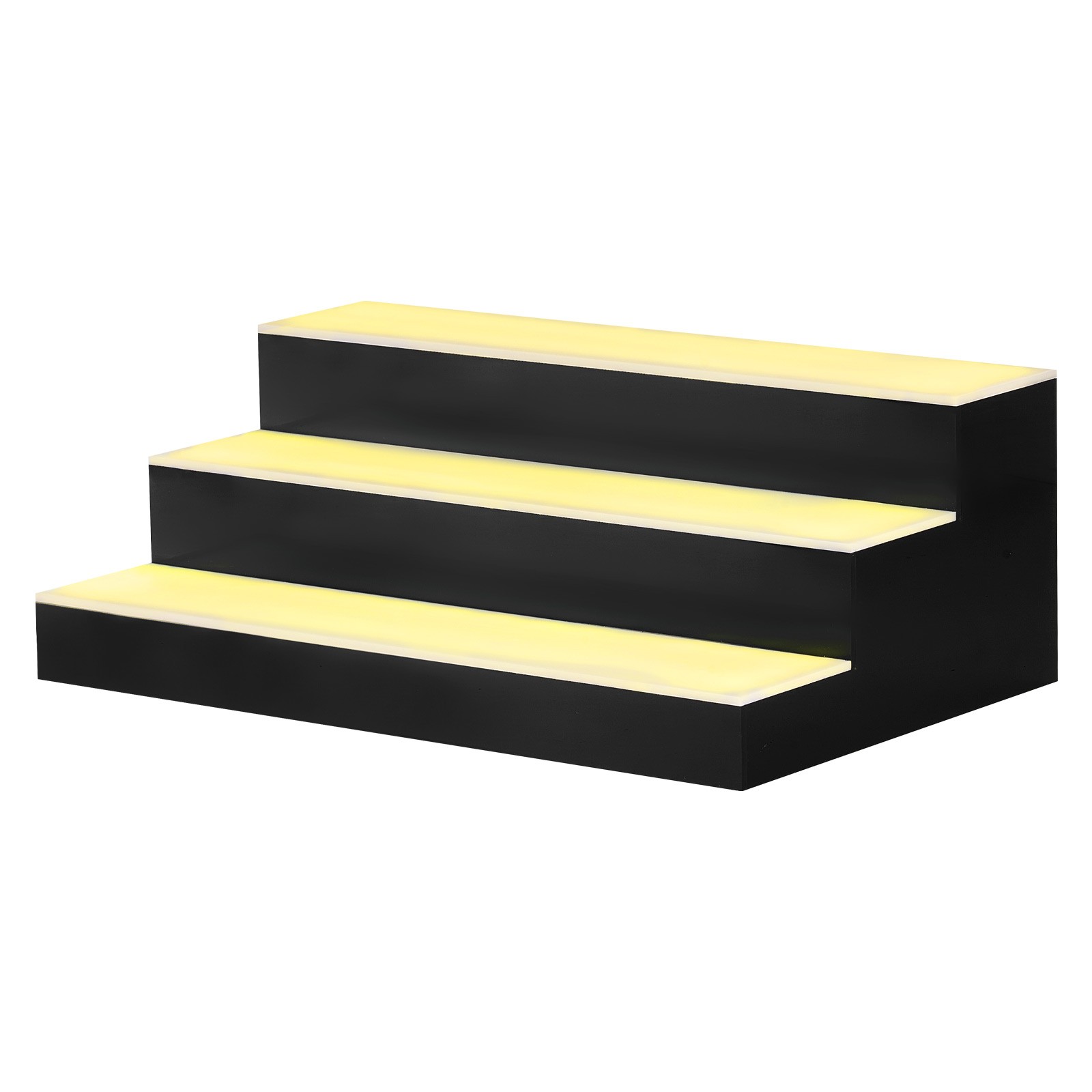 VEVOR LED Lighted Liquor Bottle Display 3 Tiers 20 Inches for 15 Bottles