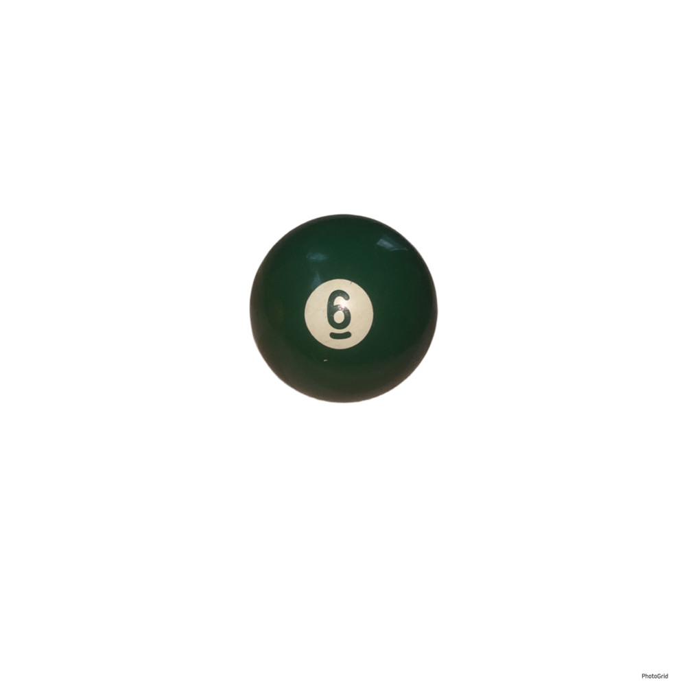 Vintage Replacement Green #6 Billiard Pool Ball 2 1/4" Diameter