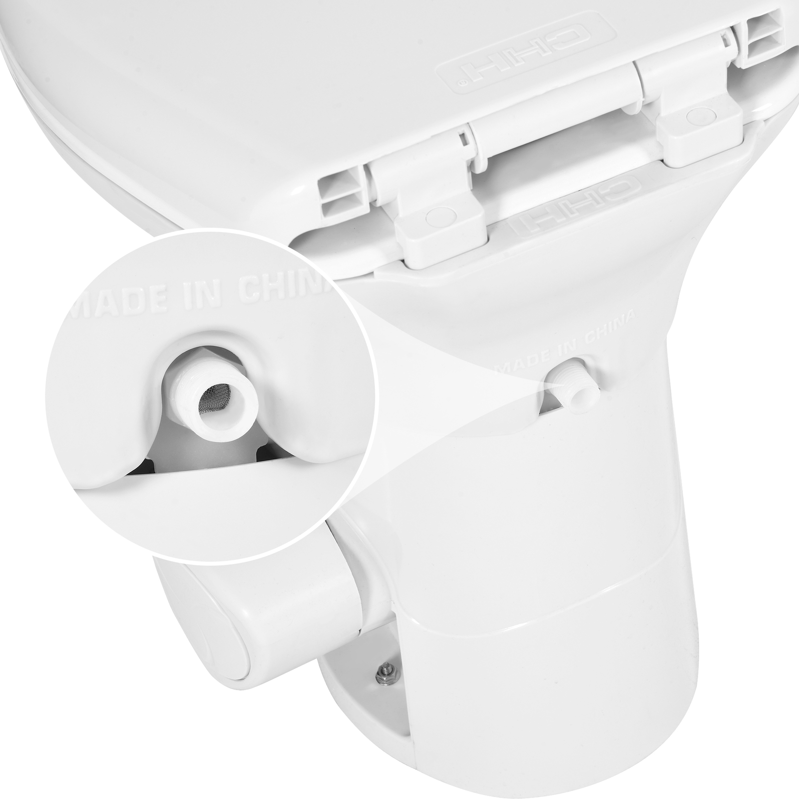 Portable RV Toilet Gravity Pedal Flush with Enamel Bowl for Indoor Outdoor
