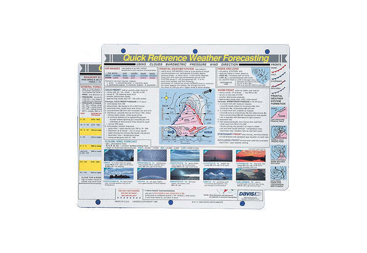 Davis Instruments Weather Forecasting Quick Reference Card