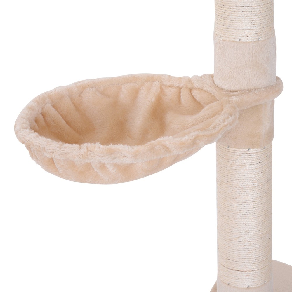 102" Adjustable Height Floor to Ceiling Cat Tree, 5 Level Cat Tower with Posts