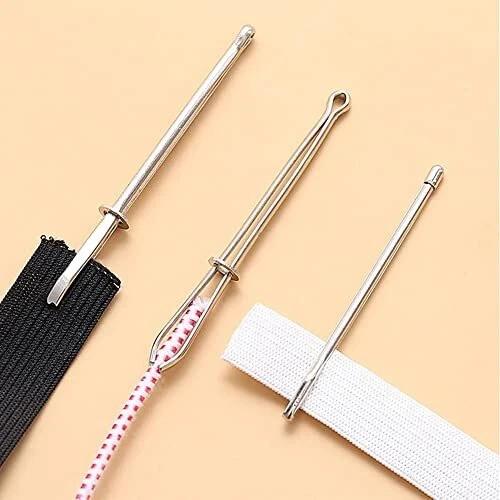 8 Pcs Sewing Loop Kit Drawstring Threader Flexible Loop Turner Hook Tweezers