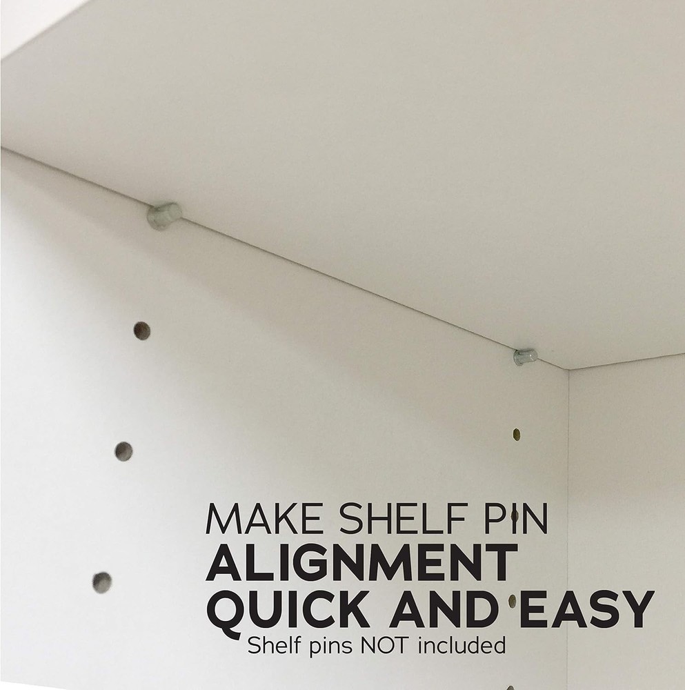 EZ-Align Shelf Pin Jig With 1/4" And 5mm Self Centering Drill Bits