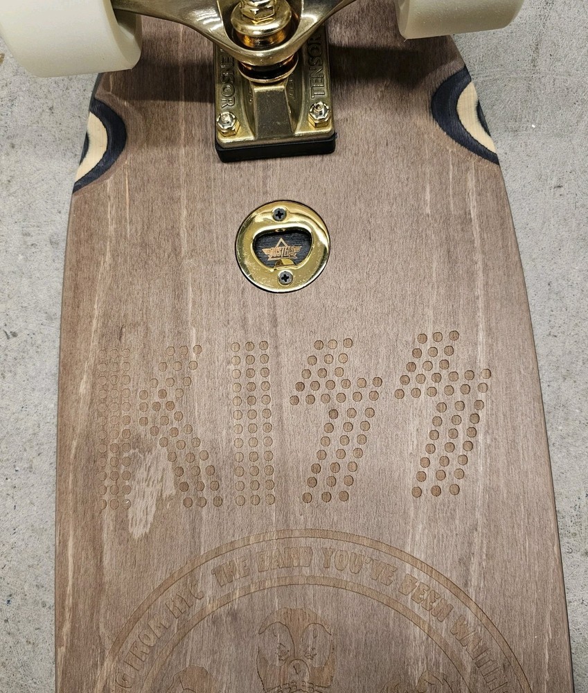 KISS x DUSTERS 29.5" X 8.7" CRUISER SKATE BOARD SKATEBOARD DECK SUPER RARE NEW