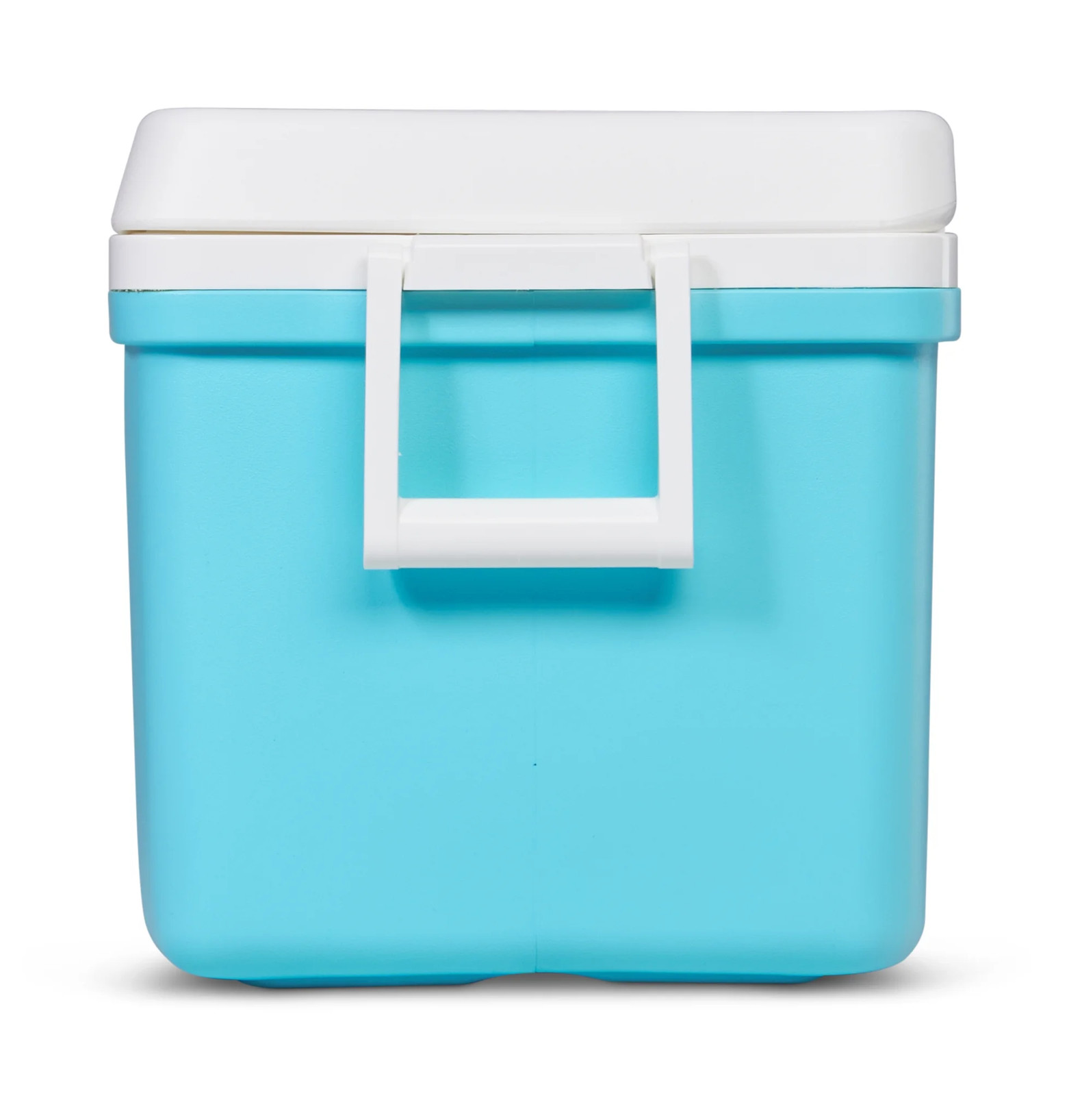 48 QT Laguna Hard-Sided Ice Chest Cooler, Aqua Blue and White