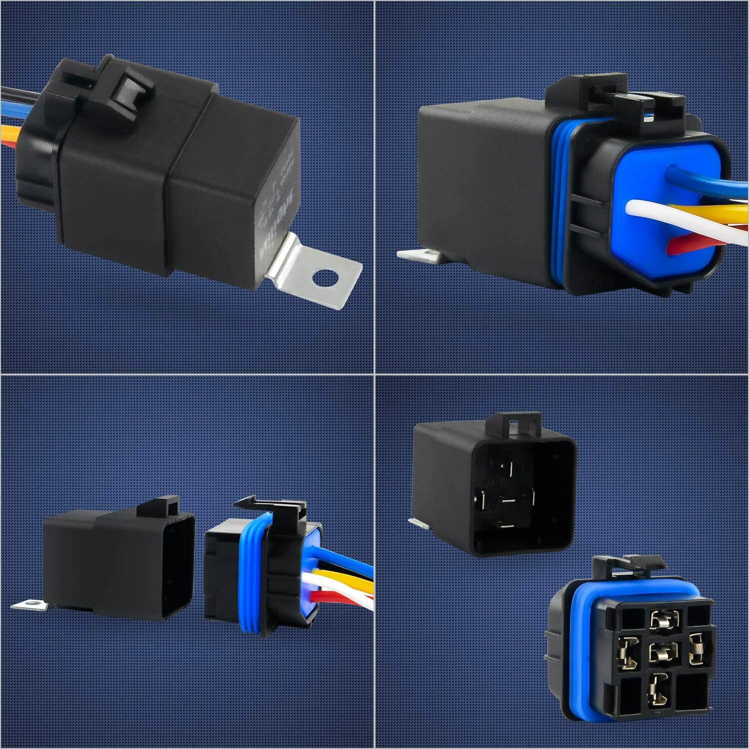 Nilight Auto Waterproof Relay & Harness 40/30 AMP12 AWG Tinned Copper Wires Kit