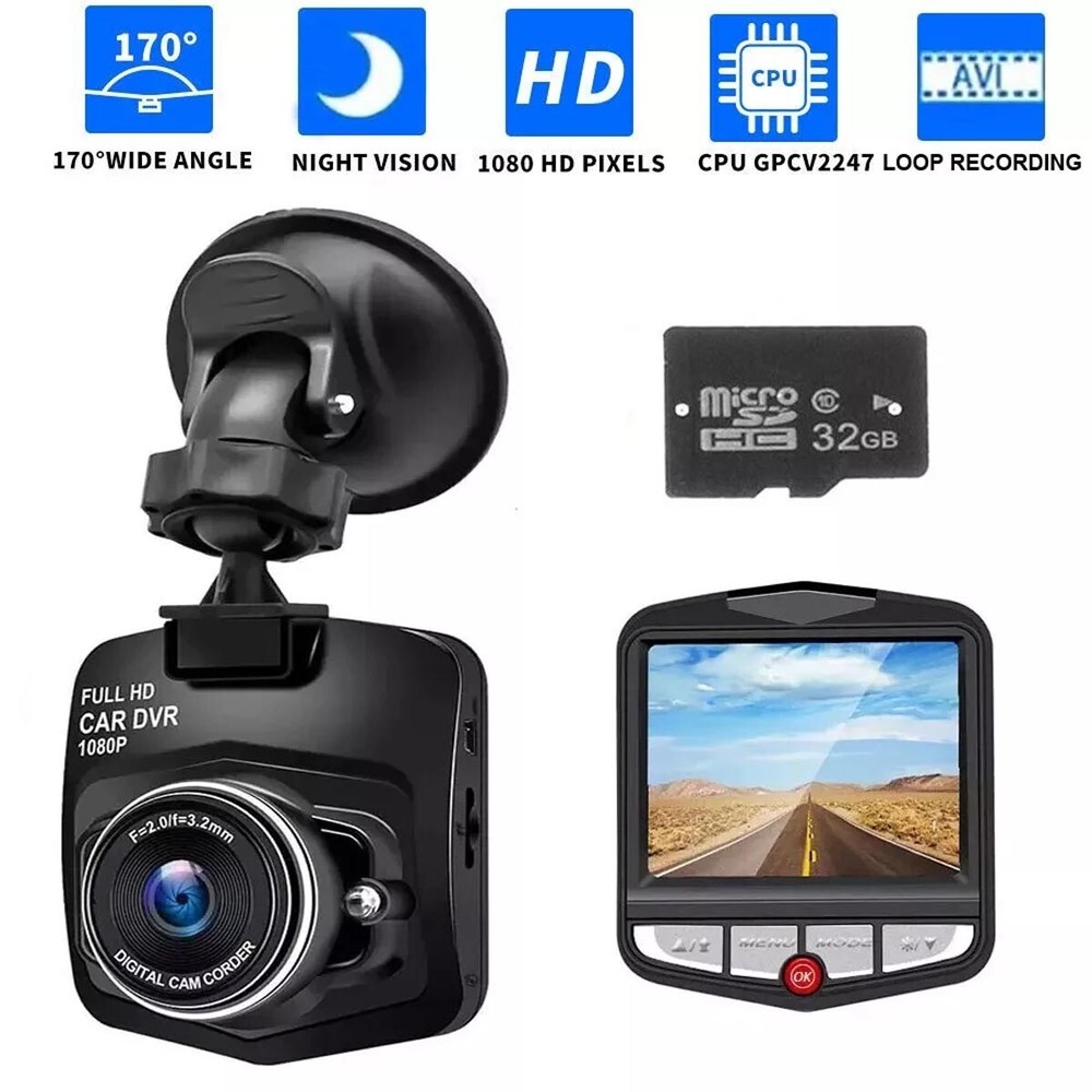 Car DVR Dash Cam Video Recorder G-Sensor 1080P Front Camera