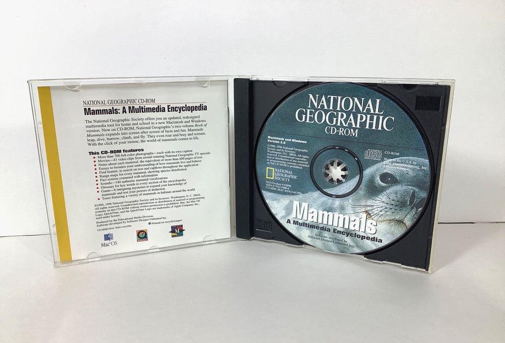 CD ROM National Geographic Multimedia Encyclopedia MAMMALS