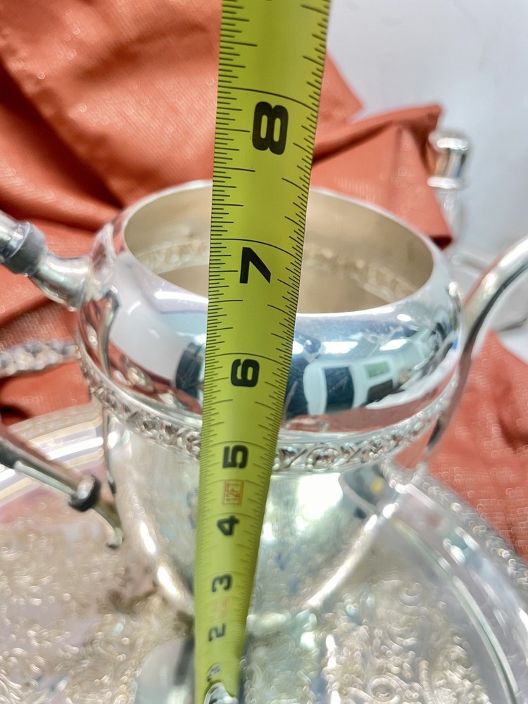 EB Rogers, 2307, Silver over Copper Tea Service