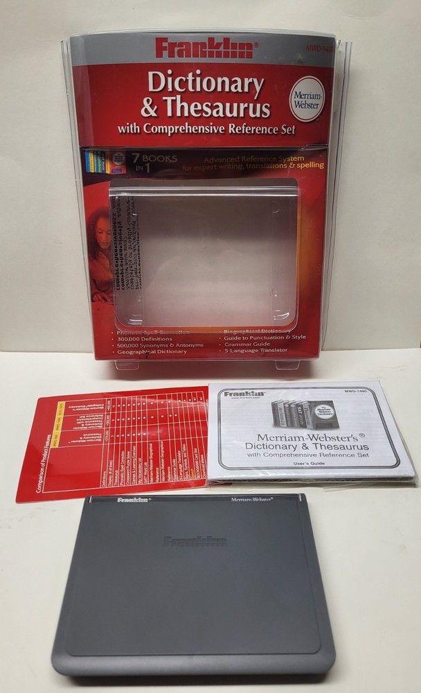 Franklin Dictionary & Thesaurus with Comprehensive Reference Set MWD-1490