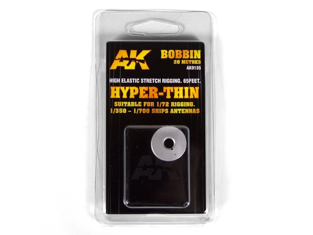 AK Interactive - Elastic Rigging Bobbin HYPER-THIN (Suitable for 1:72 / 1:350 /