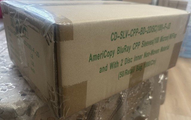 1000 Double Sided Ameri Copy Blu Ray CPP Clear Sleeves W/2 Disc Woven