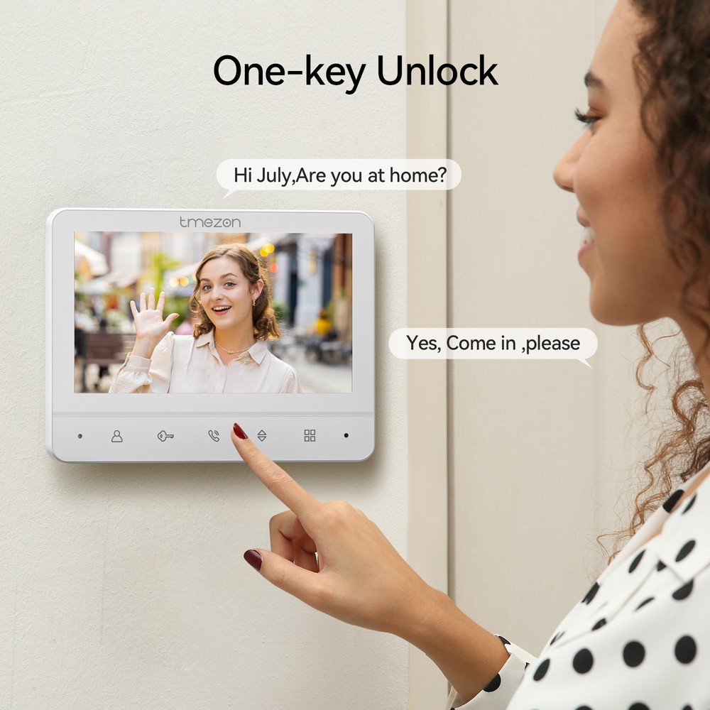 Video Doorbell Intercom Entry System with Night Vision Support Unlock&Intercom