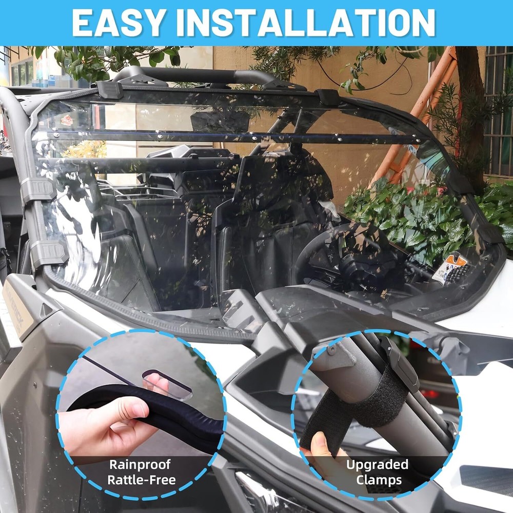 Scratch Resistant Front Windshield for Can-Am Maverick 3 MAX All Model 2017-2023