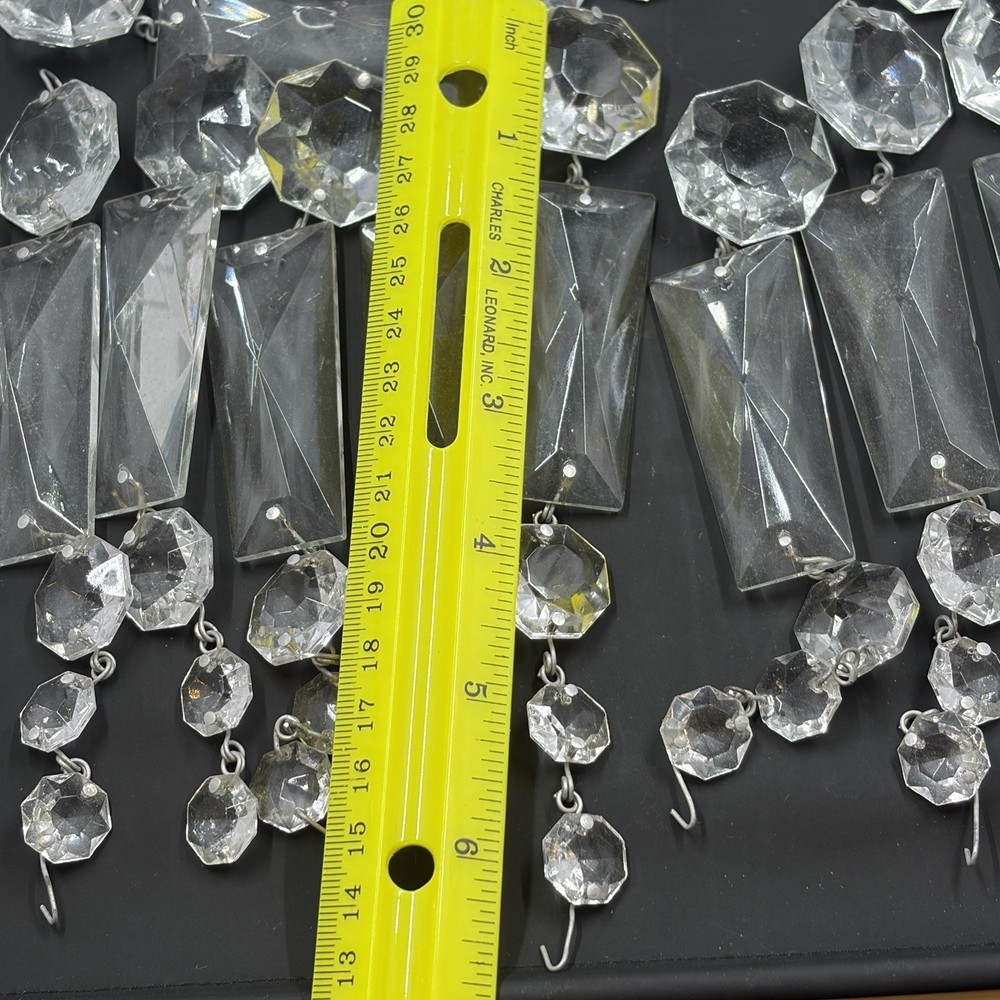VTG 31 Strands Rectangular & Octagon Prisms Crystal Chandelier Replacement 155