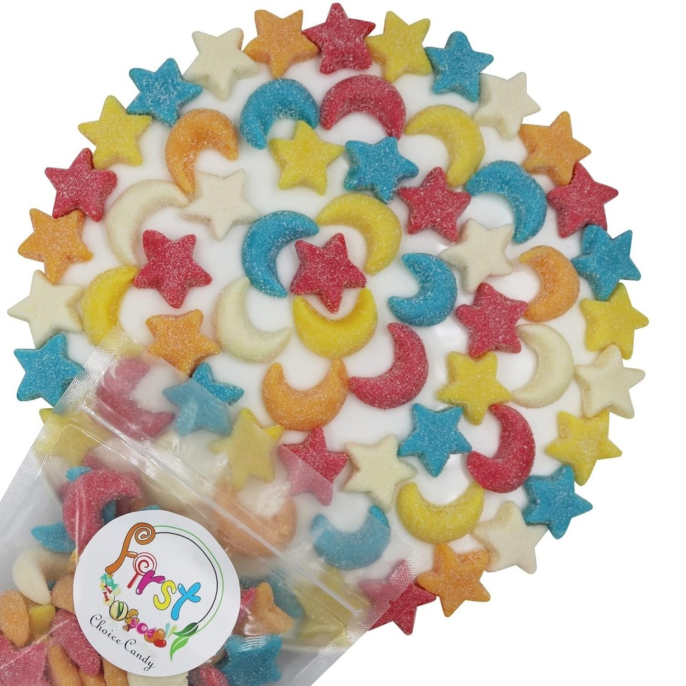 FirstChoiceCandy Gummy Glittery Sour Stars and Moons