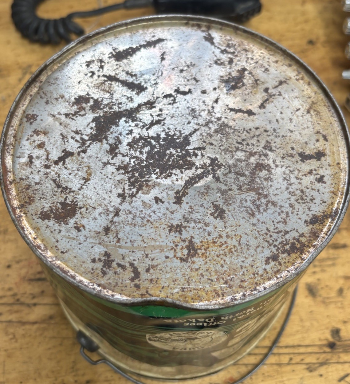 Westland Oil Company dura grease tin pail Minot North Dakota Can Vintage