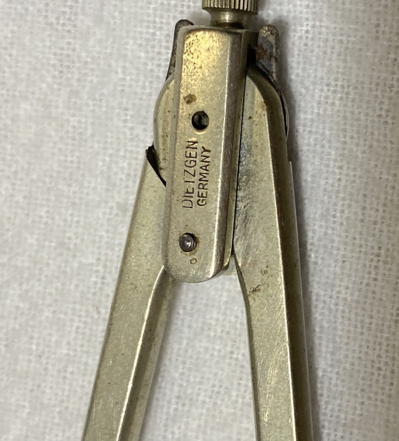 Vintage Metal Drafting Compass Drawing Tool Dietzgen Germany