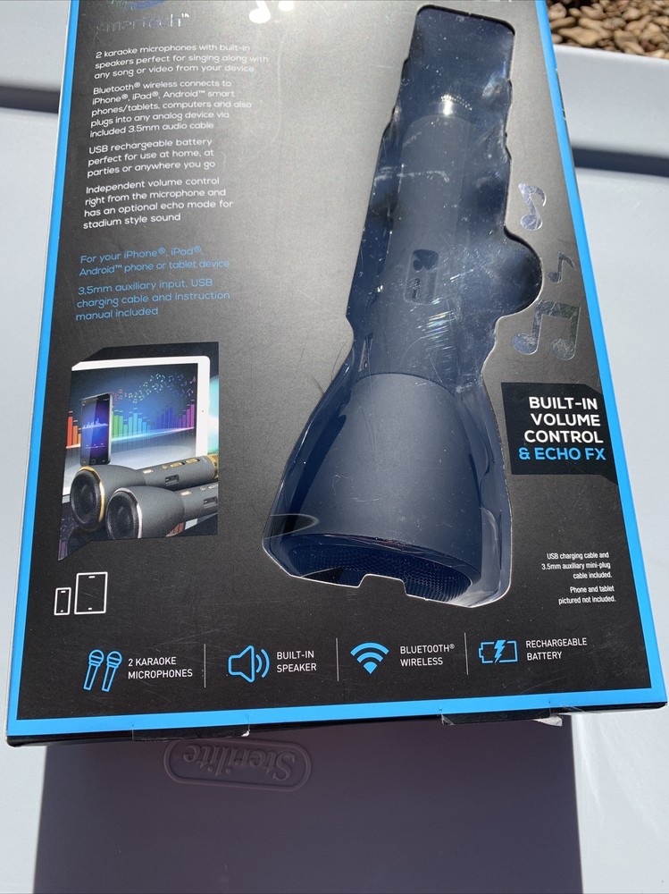 Smartech Wireless 2-Pack Karaoke Mic Set ( 1 Gold and 1 Pewter)