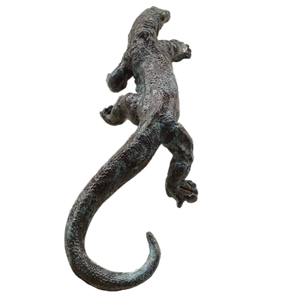 Brass Green Black Lizard KOMODO Figurine Drawer Door Handle Pull Knob Cabinet