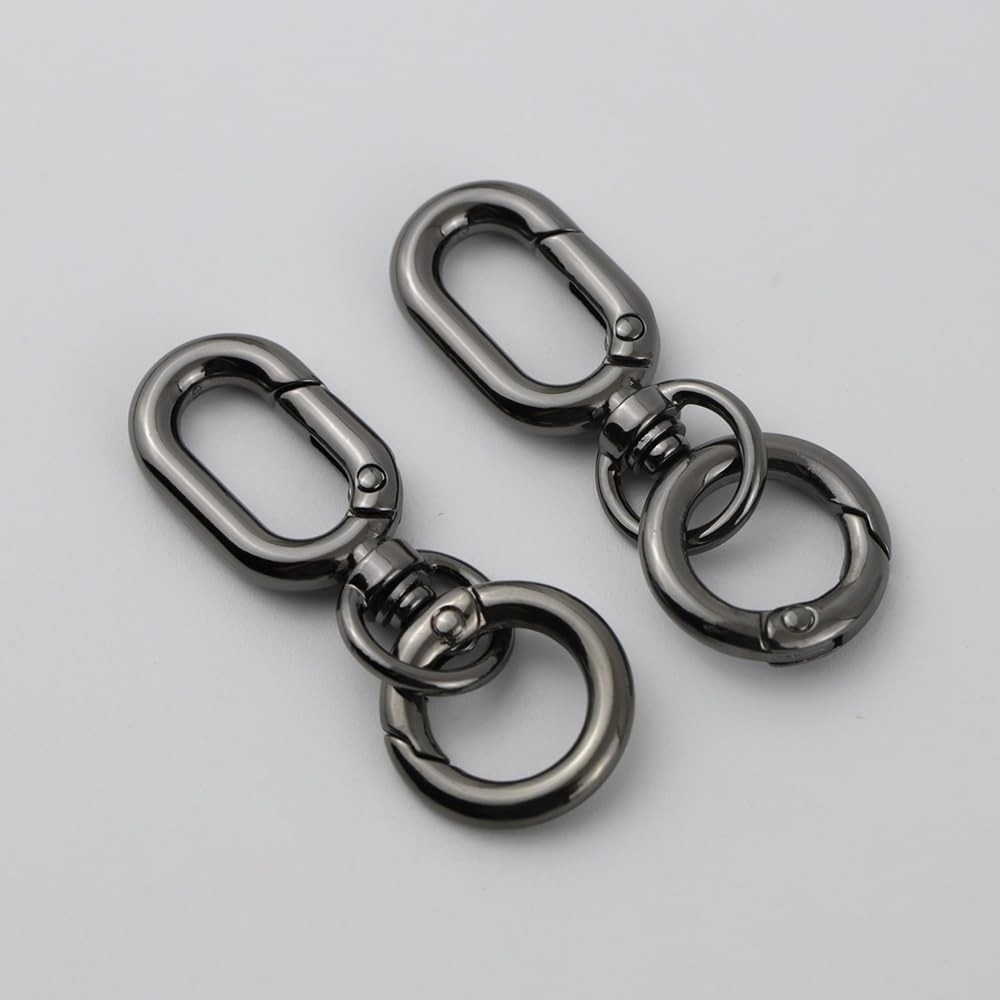 Double Opening Metal Spring Snap Hooks Clip,Trigger Spring Keyring Buckle for...