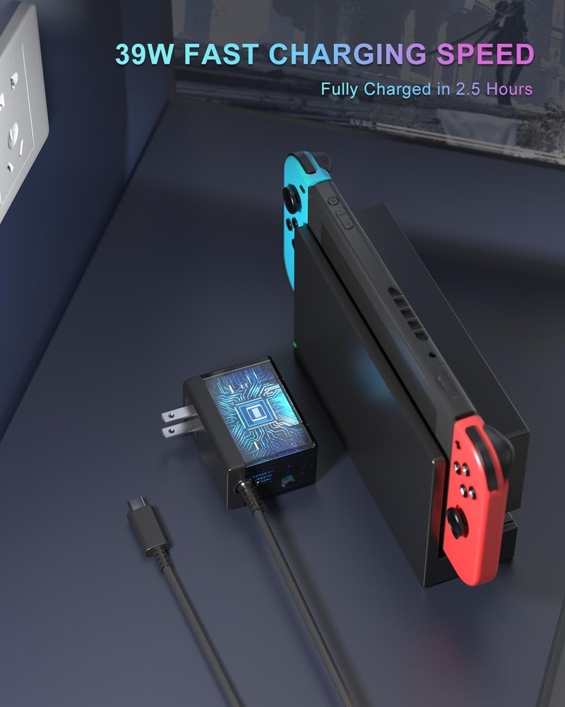 Dock Station for Switch/Switch OLED, Replacement 3-in-1 TV Dock Set with IC ...