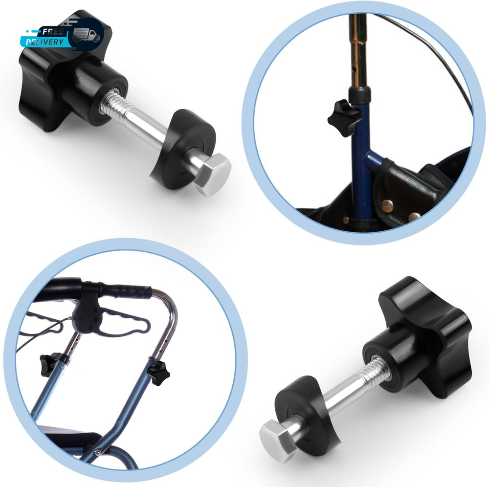 2 Sets Rollator Walker Replacement Arm Adjustment Knobs Comfortable Universal