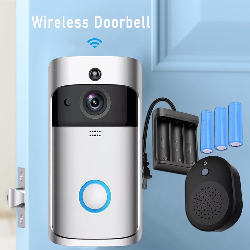 Wireless Cordless Doorbell Video Visual Camera Intercom Home Security Timbre Kit