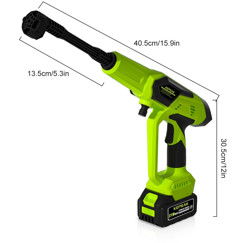 Cordless High Pressure Car Washer Portable Wash Cleaner Machine Water Gun 21V