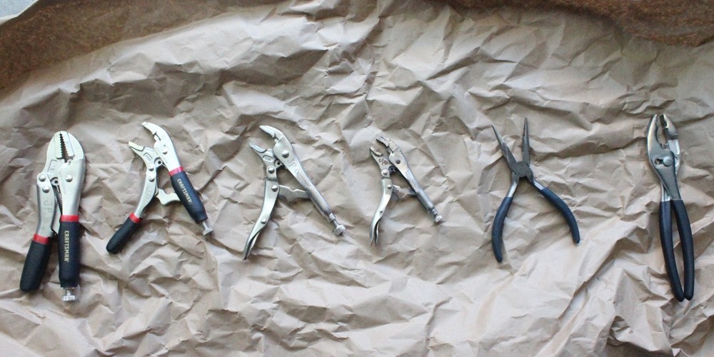 Locking Pliers + needlenose mixed brand 6pc