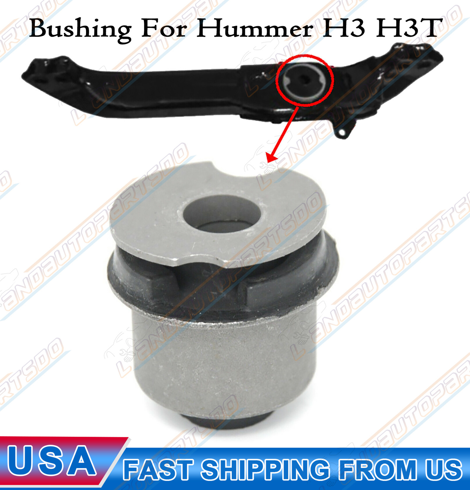 Premium Front Differential Axle Bushings B2110 For 2006-2010 Hummer H3 H3T