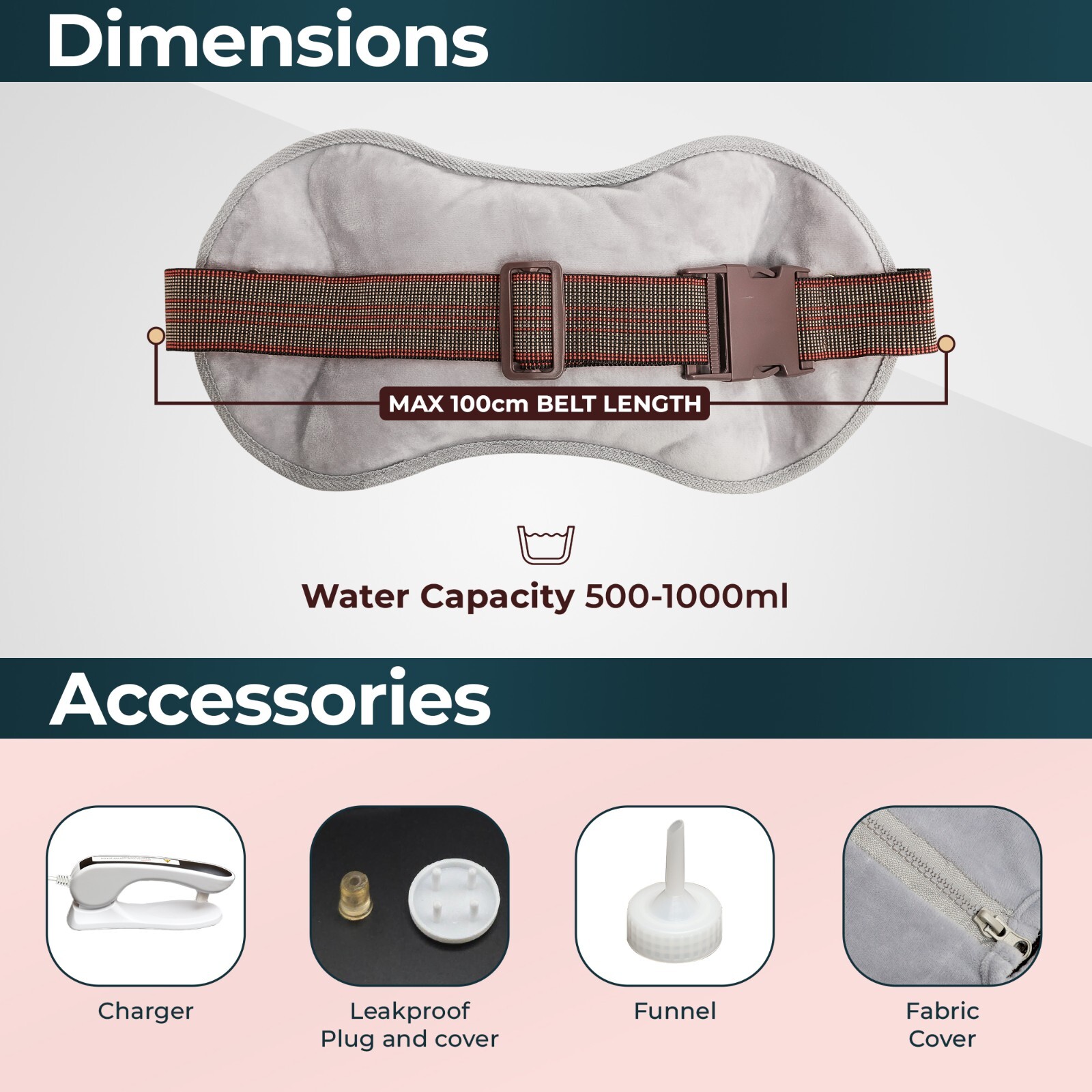 Electric Hot Water Bag with Belt