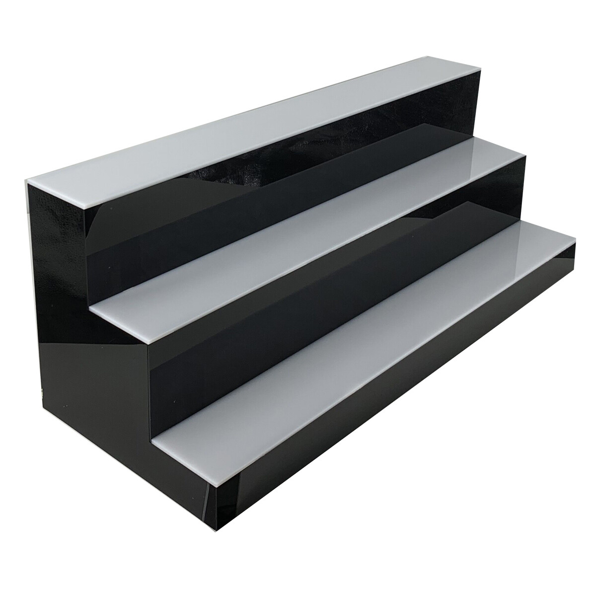 31" 3 Tiers Liquor Bottle Stand LED Lighted Bar Liquor Bottle Display Shelf 110V