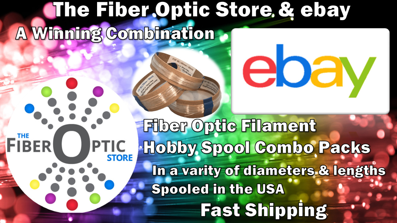 Fiber Optic Lighting Filament - 200ft of each: .50mm .75mm & 1.0mm FREE SHIPPING