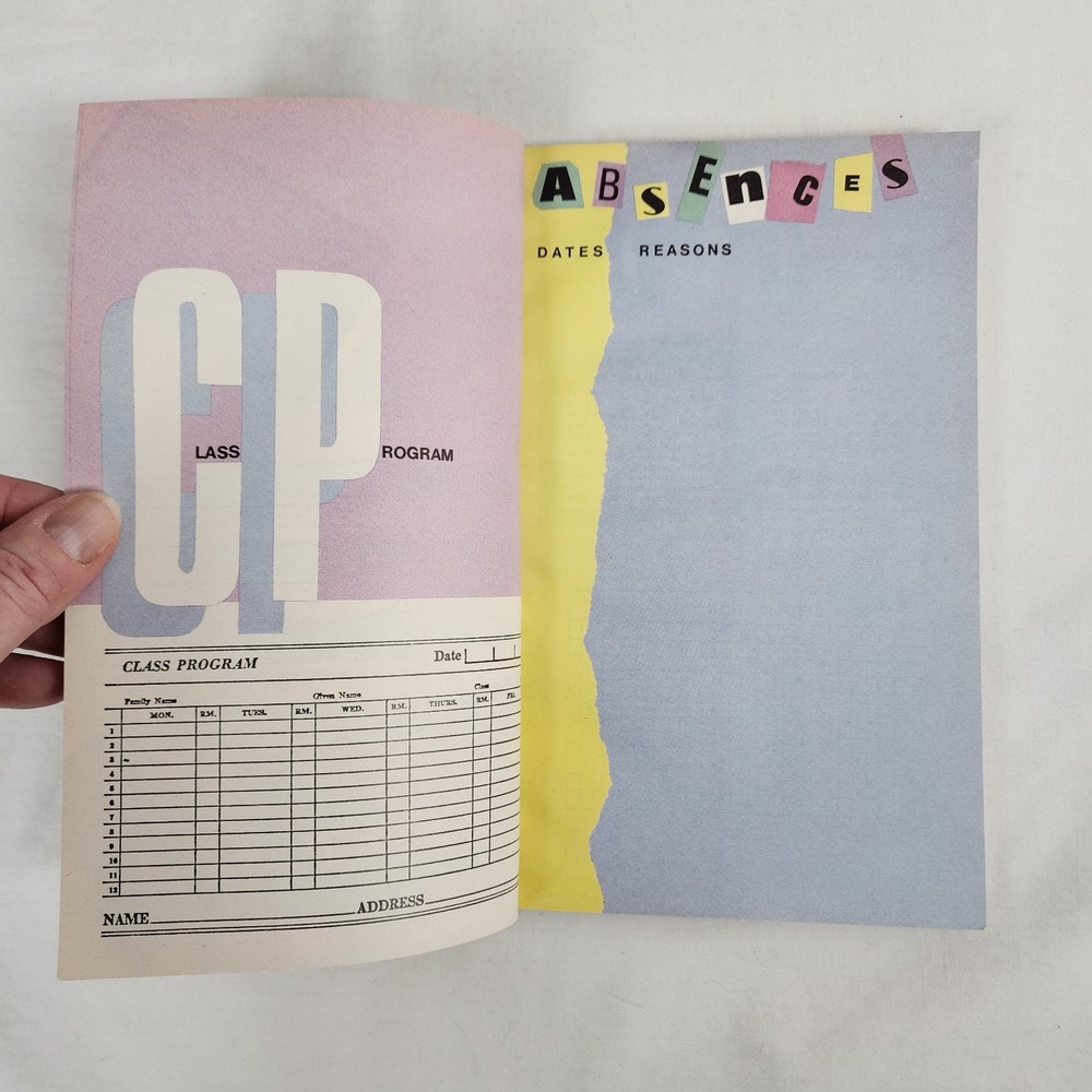 Vintage Gitano Diary Notebook Date Keeper Schedule Address Book Assignments 1989