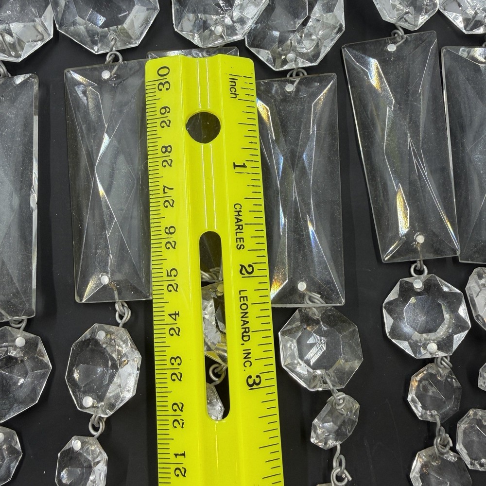 VTG 31 Strands Rectangular & Octagon Prisms Crystal Chandelier Replacement 155